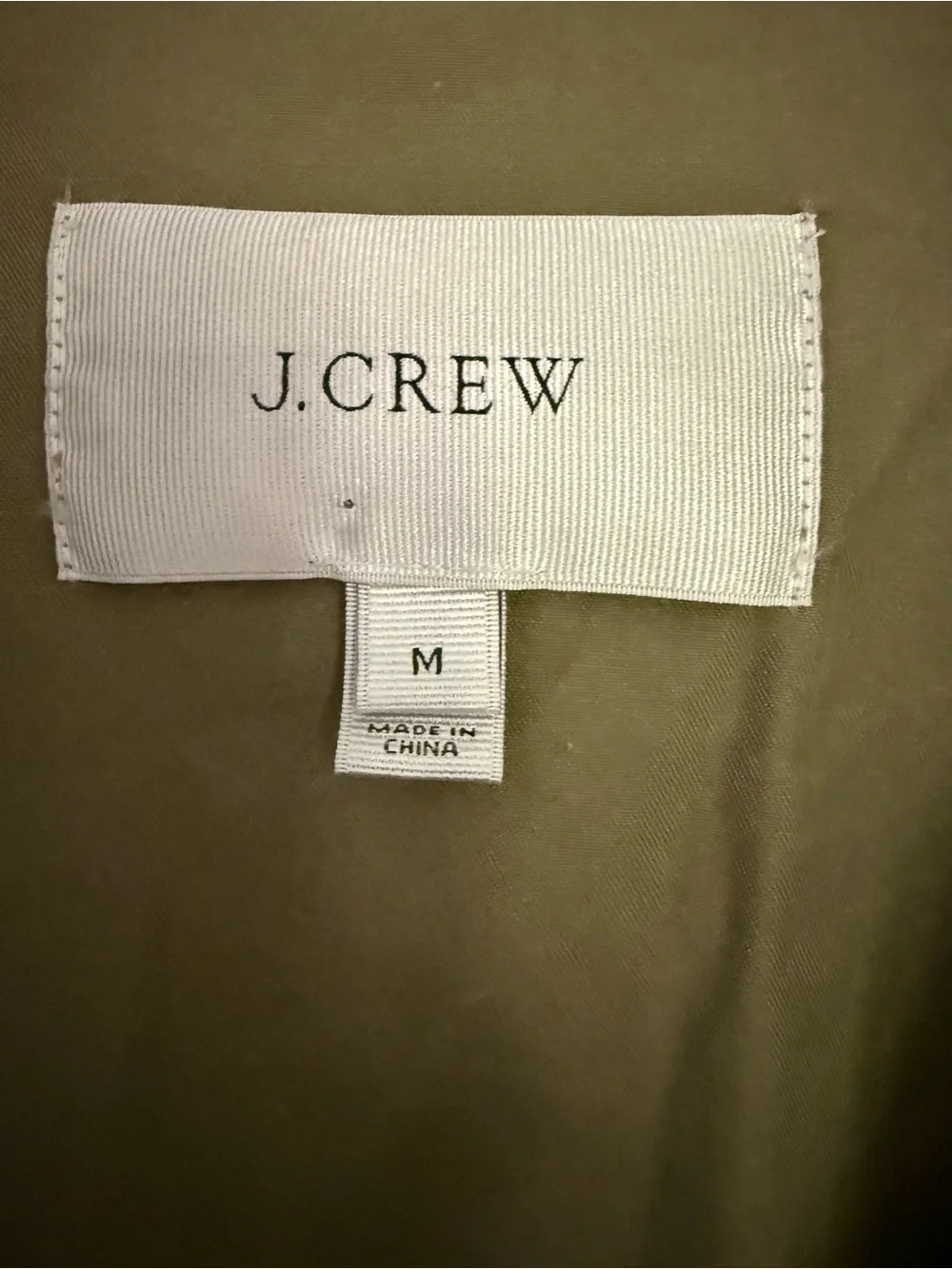 J.Crew Military Utility Field Jacket Army Olive Green M-65 Cotton Medium Olive M
